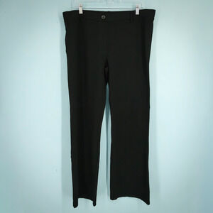 Betabrand Plus Size 2XL Black Classic Yoga Dress Pull On Straight Leg Knit Pants